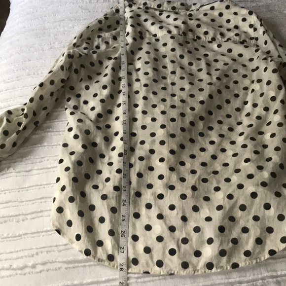 J Crew Factory Jacquard Polka Dot Blouse - Picture 8 of 10